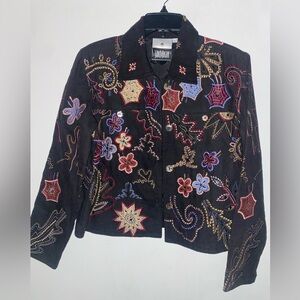 Vintage Yak Magik Nepal Jacket Womens Medium Embroidered Artsy Boho Size Medium